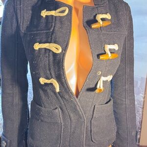 Abercrombie & Fitch Blue Utility Jacket with Toggle Closures